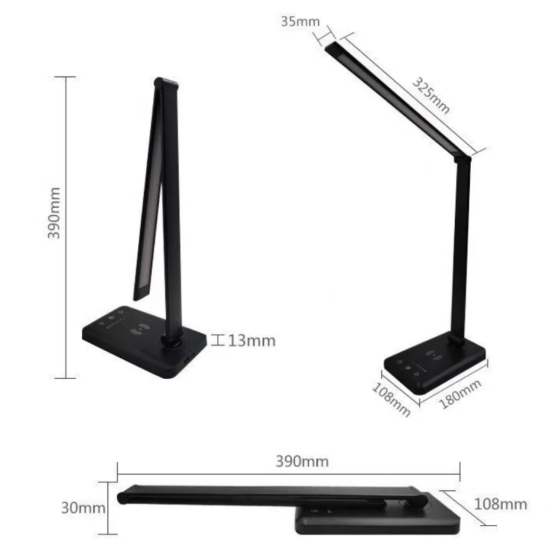 LED borðlampi m/ hleðslustöð