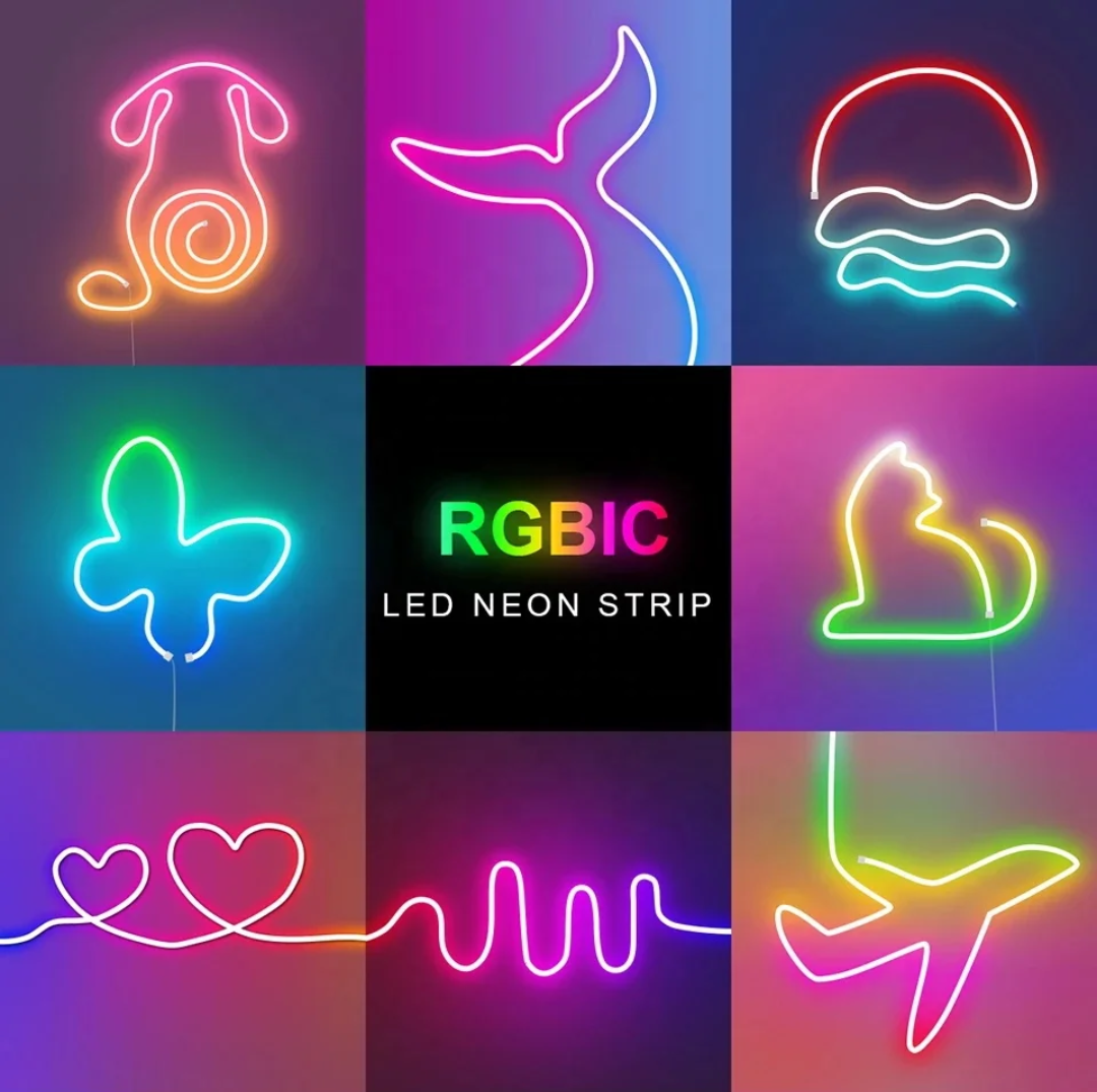 LED Neon RGBIC borði / 5-10 metra