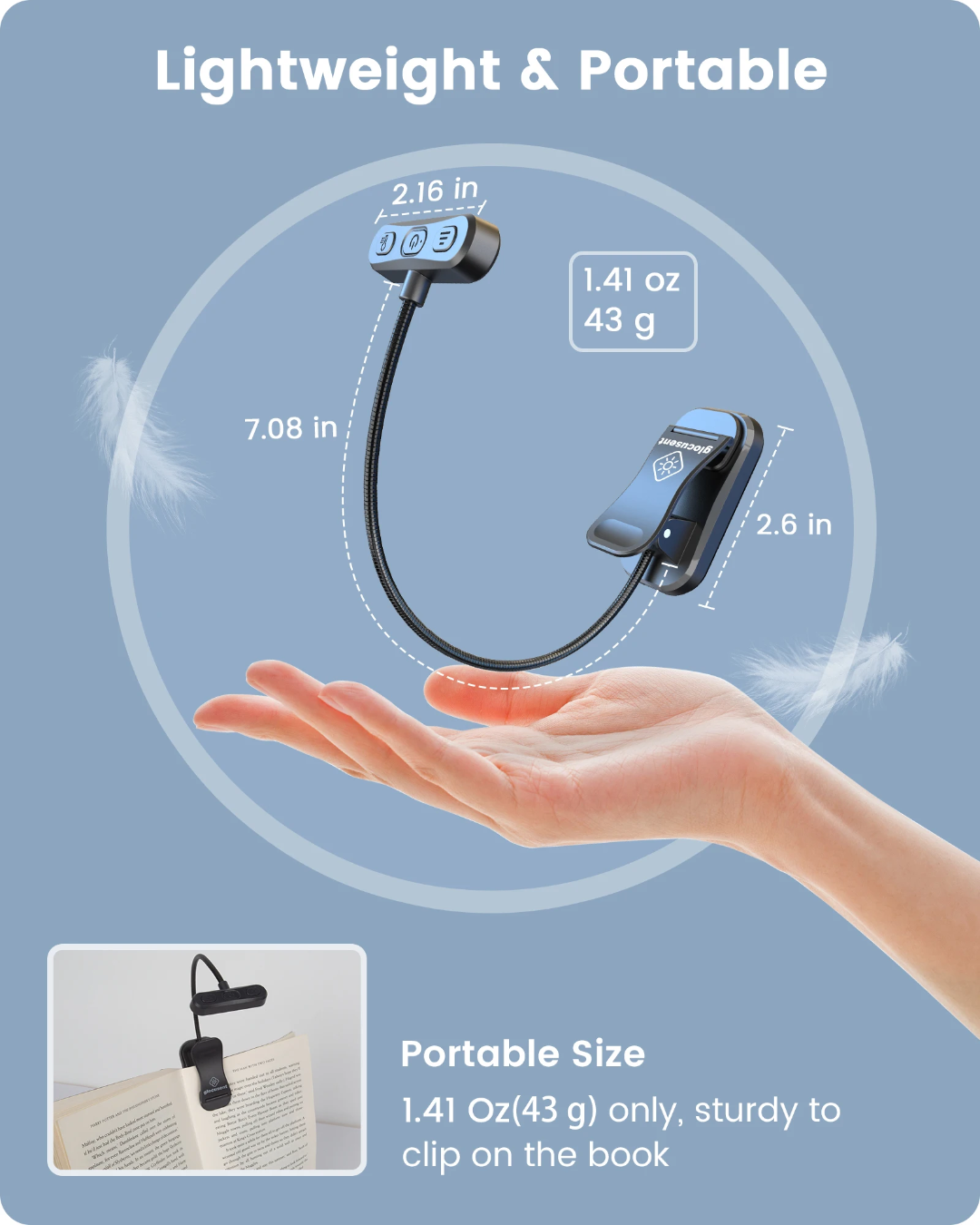 Glocusent bókaljós