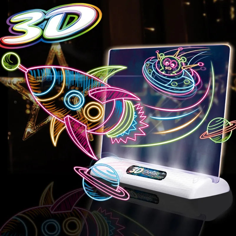 3D Skriftafla m/ LED borði
