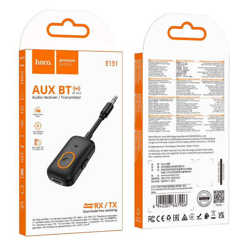 Hoco E151 Bluetooth sendir & móttakari