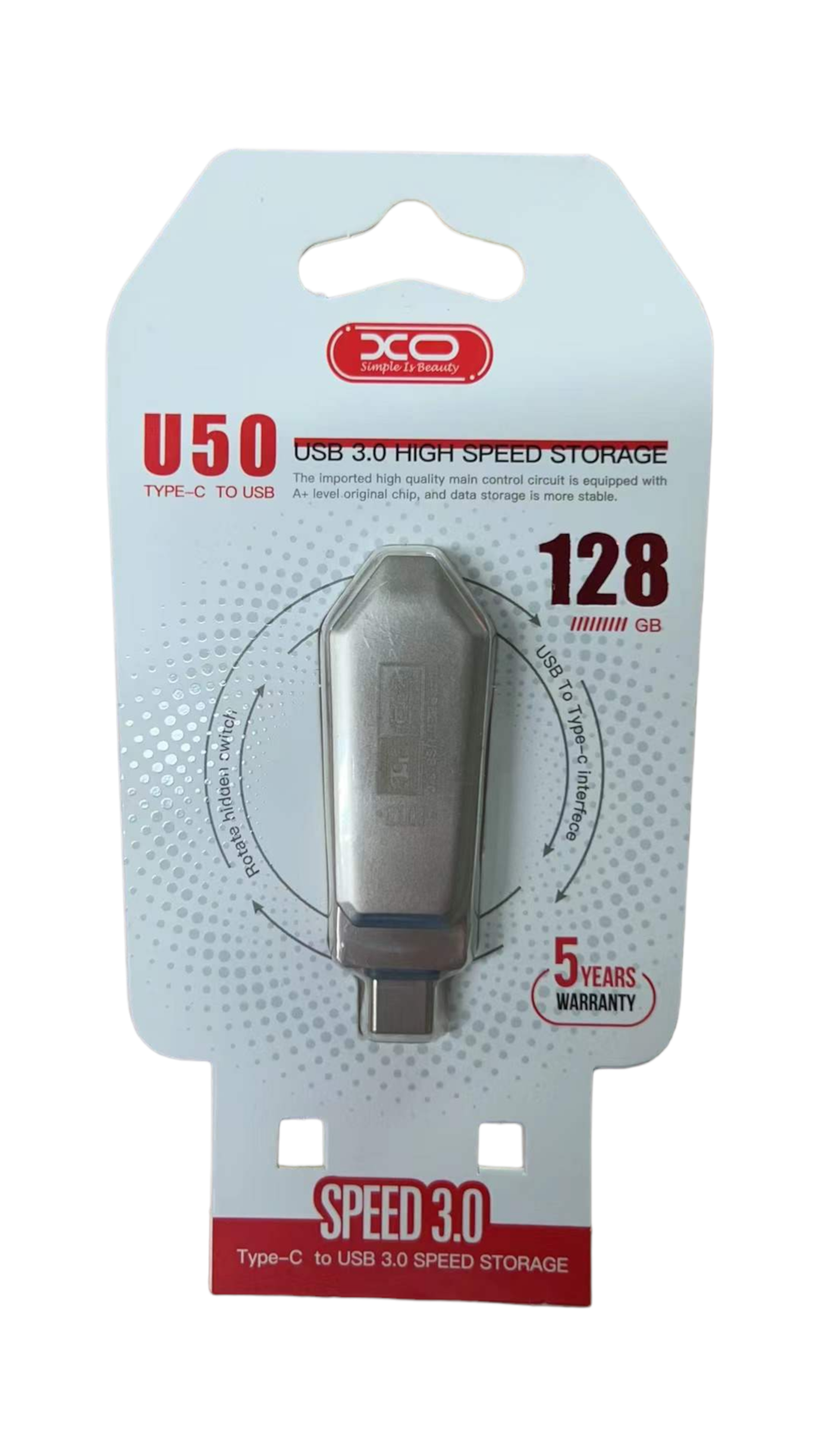 USB minnislykill 128/256 GB