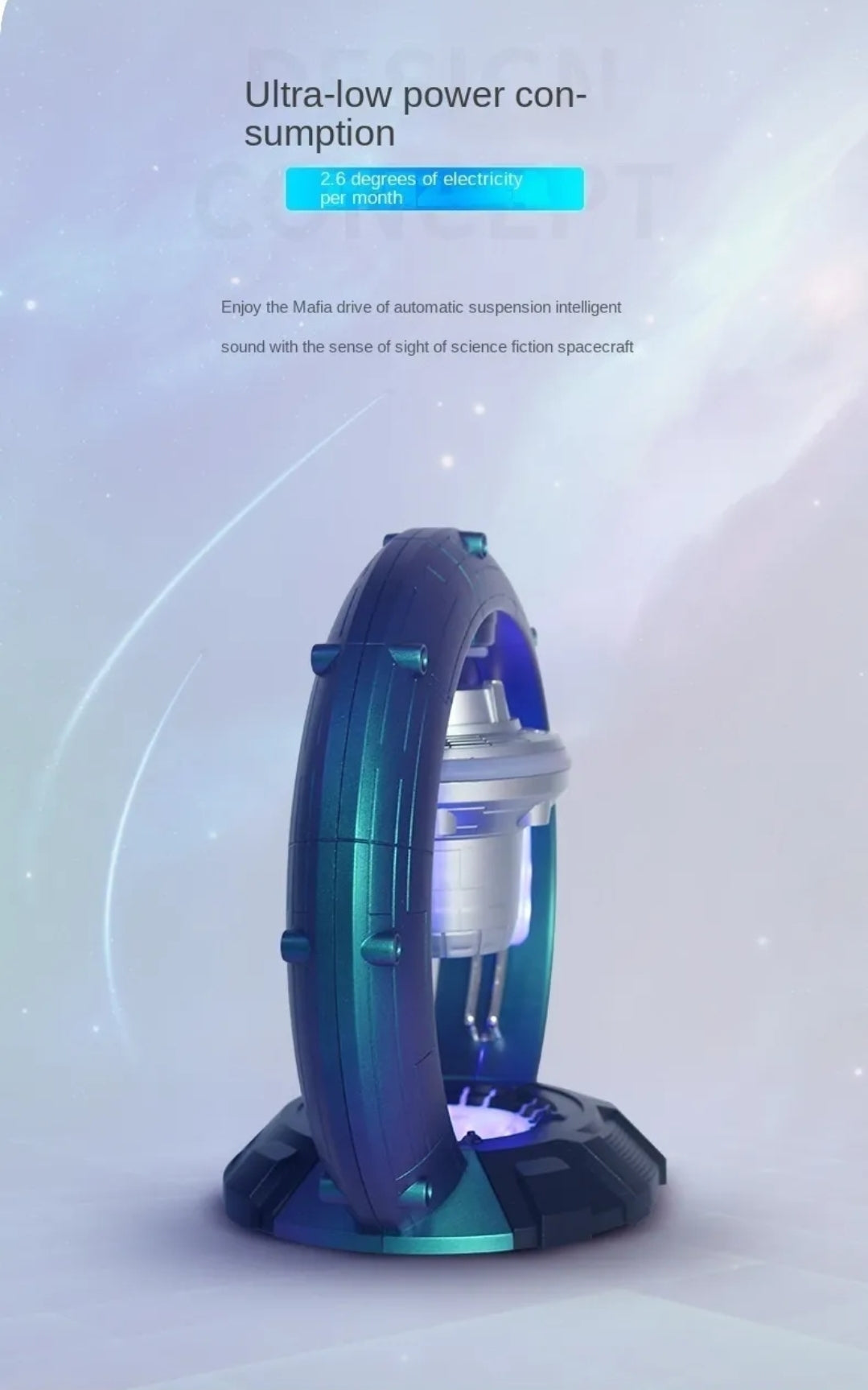 Space Bluetooth hátalari (sjáðu myndbandið)