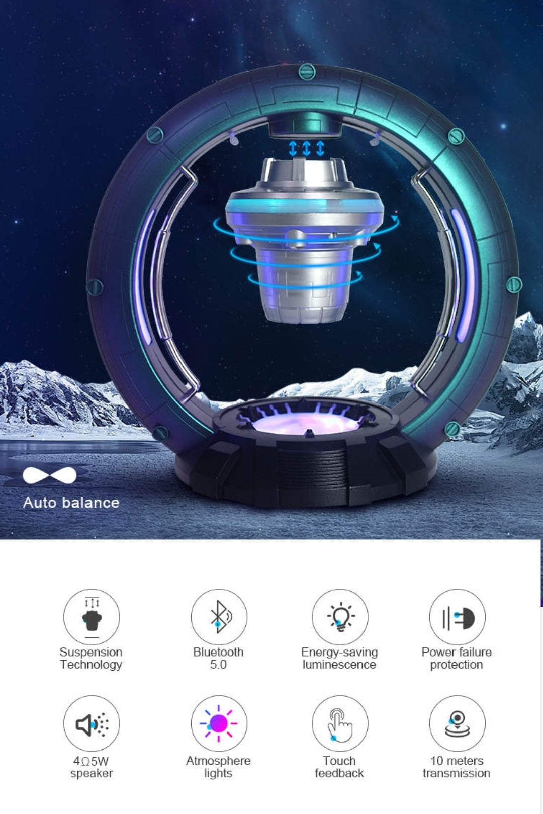 Space Bluetooth hátalari (sjáðu myndbandið)