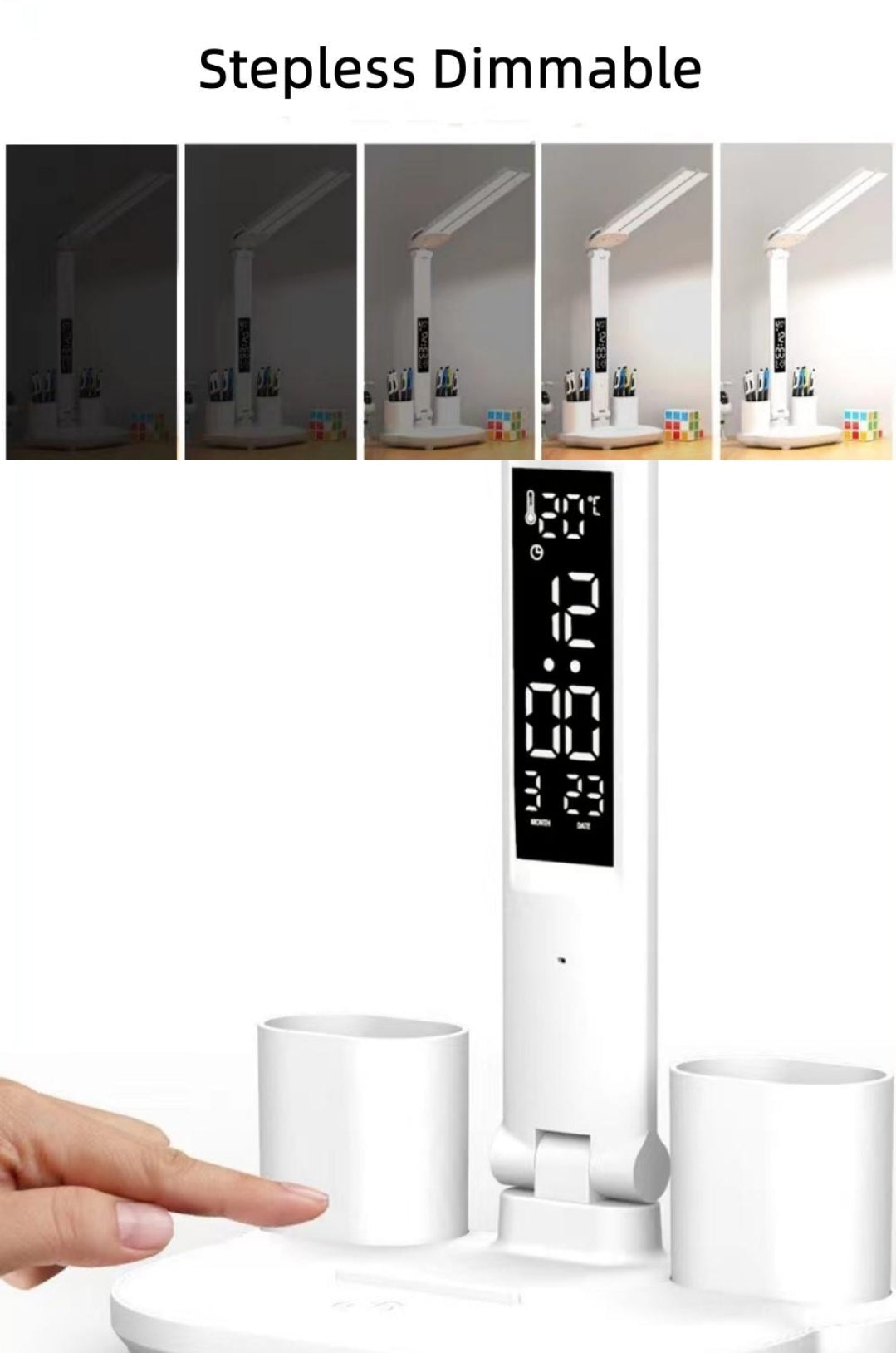 LED borðlampi 3 in 1 (tvöfaldur)