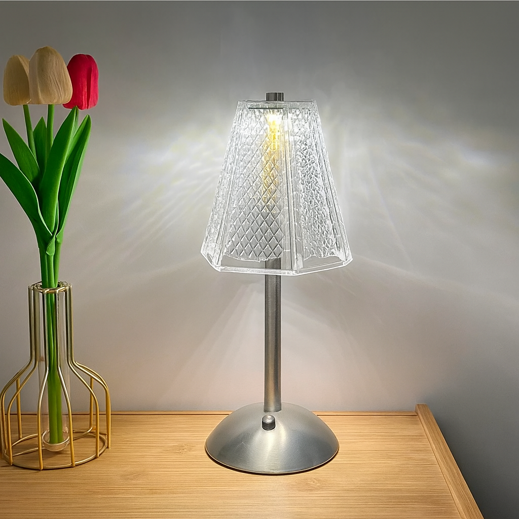 LED borðlampi / TD40E / Silfurlitaður