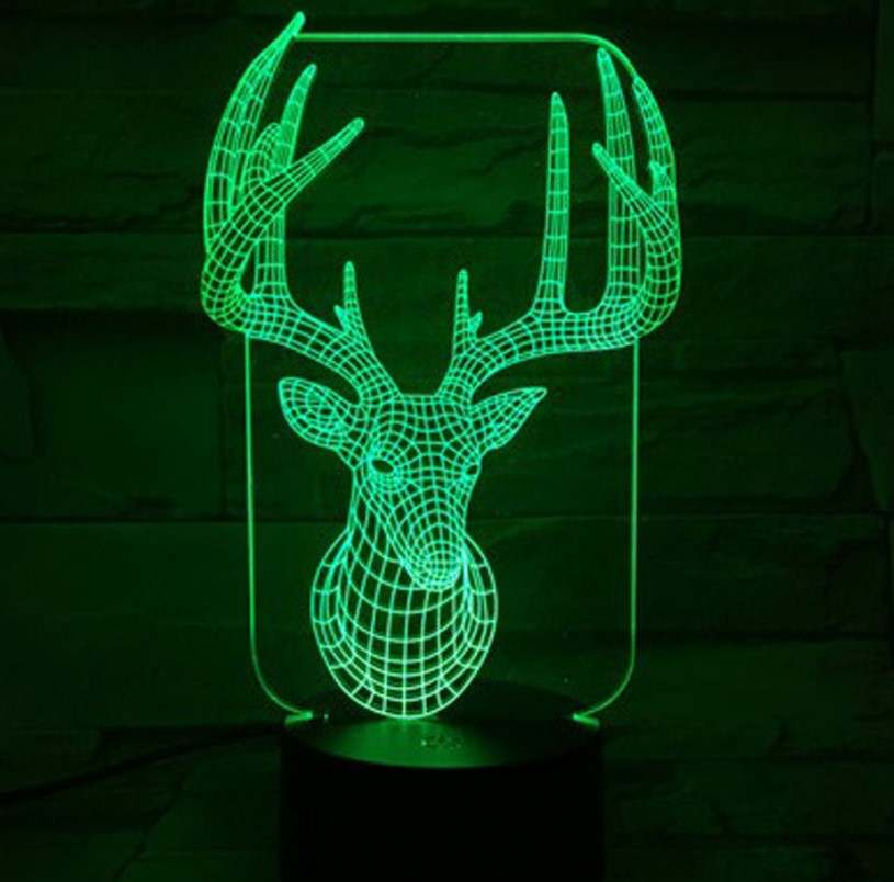 3D Þemu lampar m/ fjarstýringu (35 týpur)