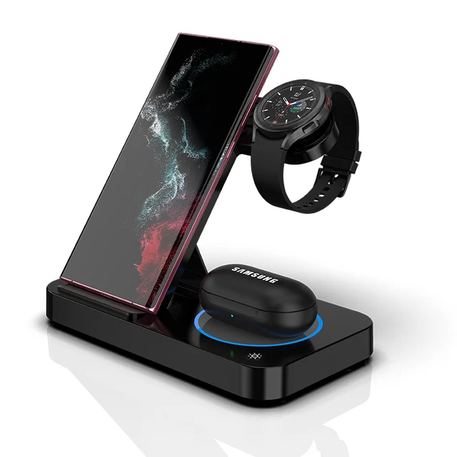 Android hleðslustöð 3 in 1 (sjáðu myndbandið)