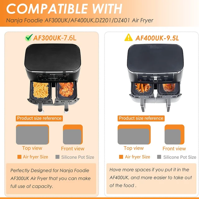 Air fryer sílikon bakkar (2 stk)