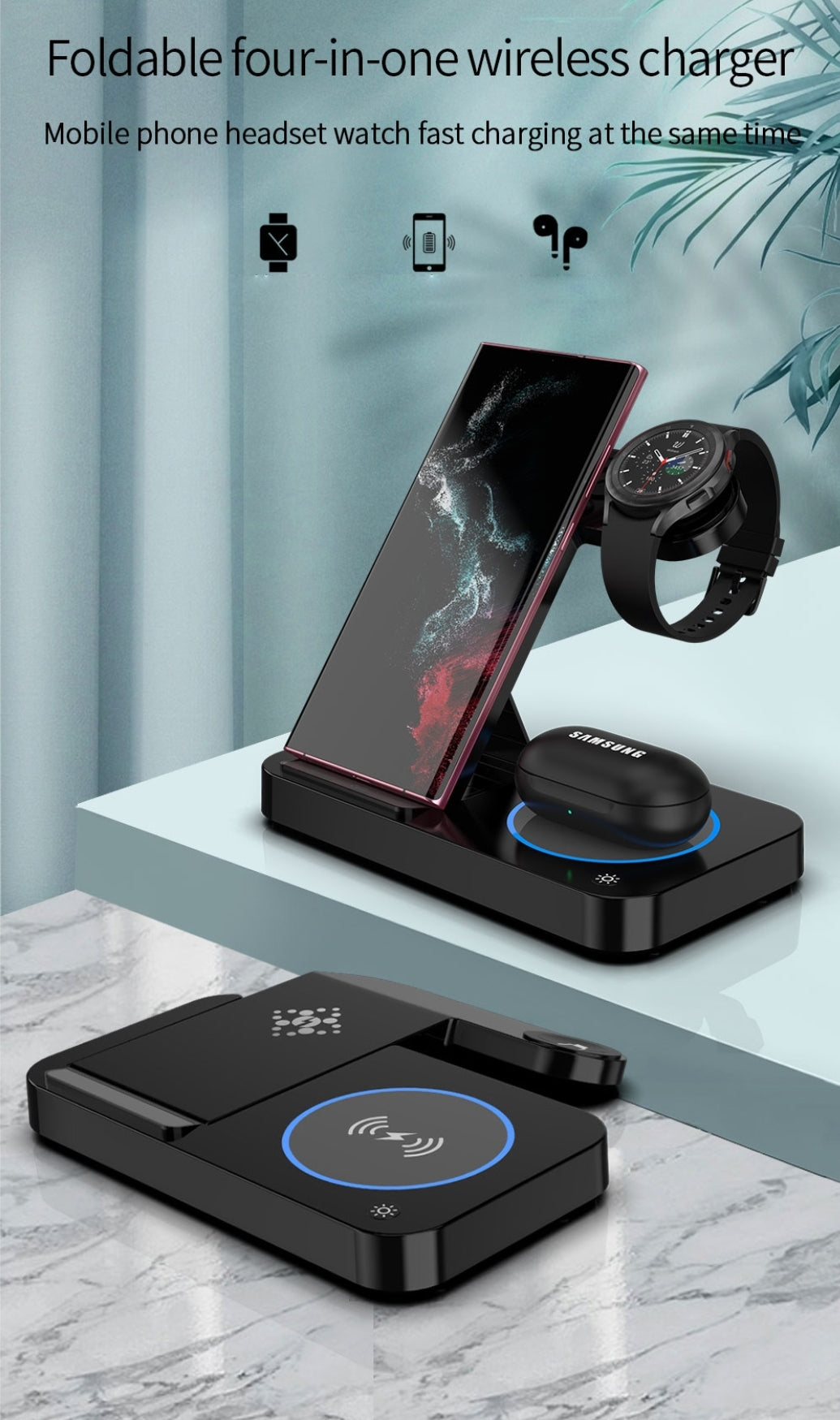 Hleðslustöð 3 in 1 // Android (sjáðu myndbandið)