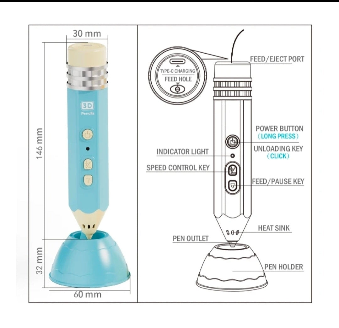 Litaplast / 3D printing pen / 5 metrar