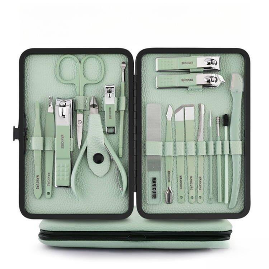 Handa, fóta og andlits snyrtisett (18 hárbeitt stk)