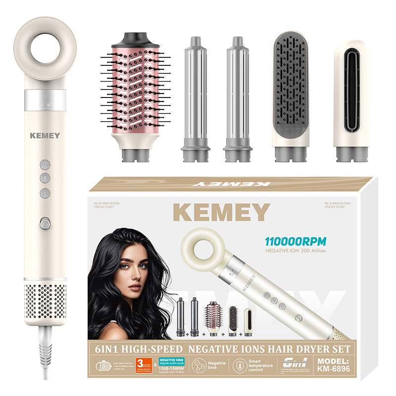 Kemey KM-6896 hárblásari & hármótunartæki 6 in 1