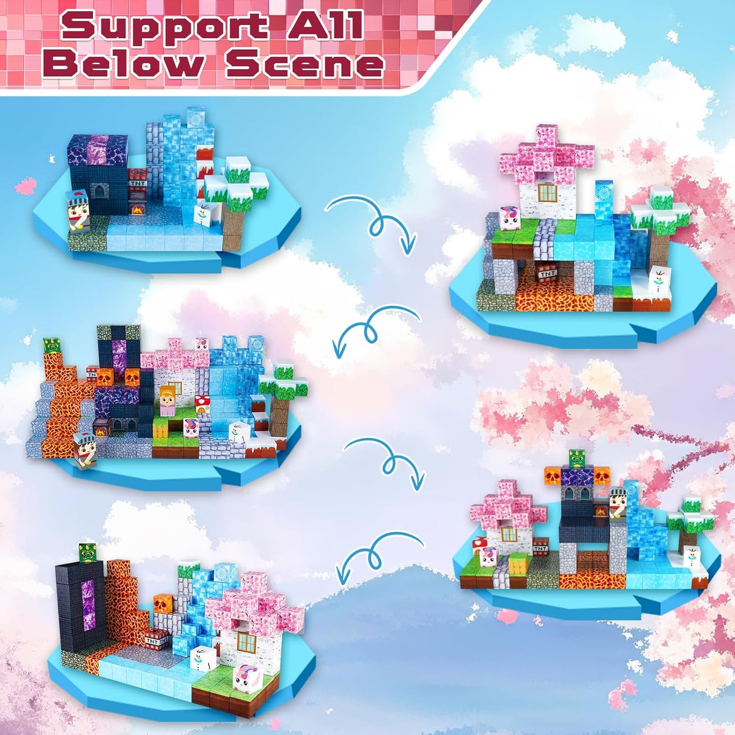 My World segulkubbar / 150 stk / Minecraft // FORPÖNTUN II