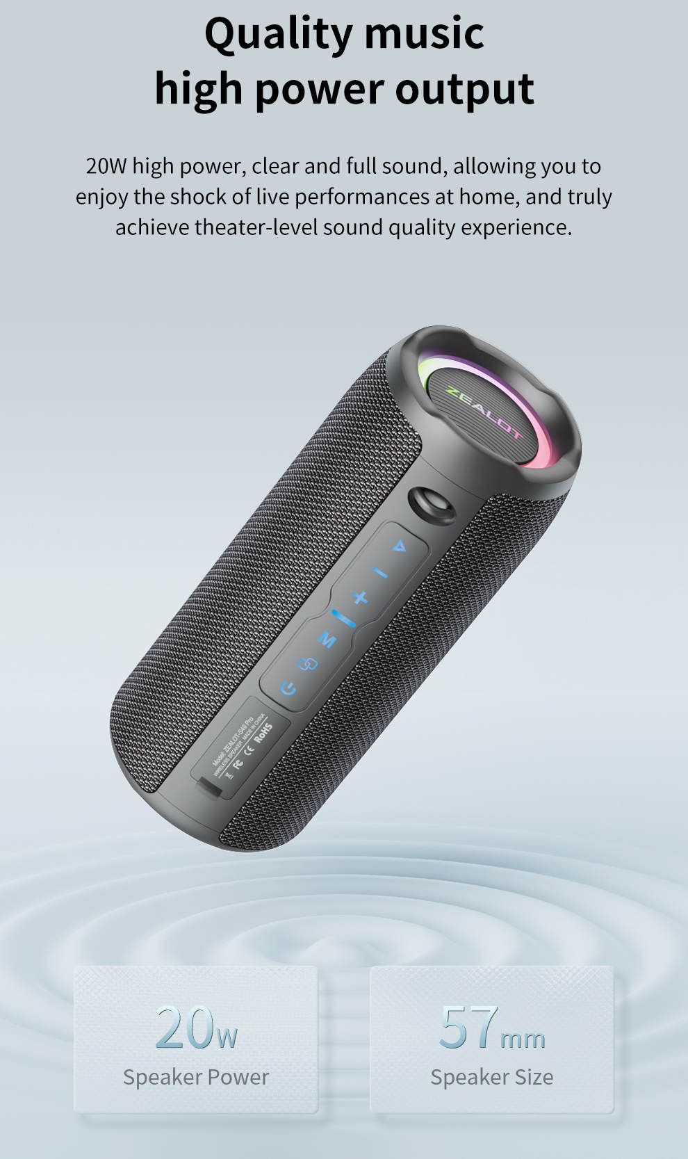 Zealot S49 PRO hátalari / 3 litir