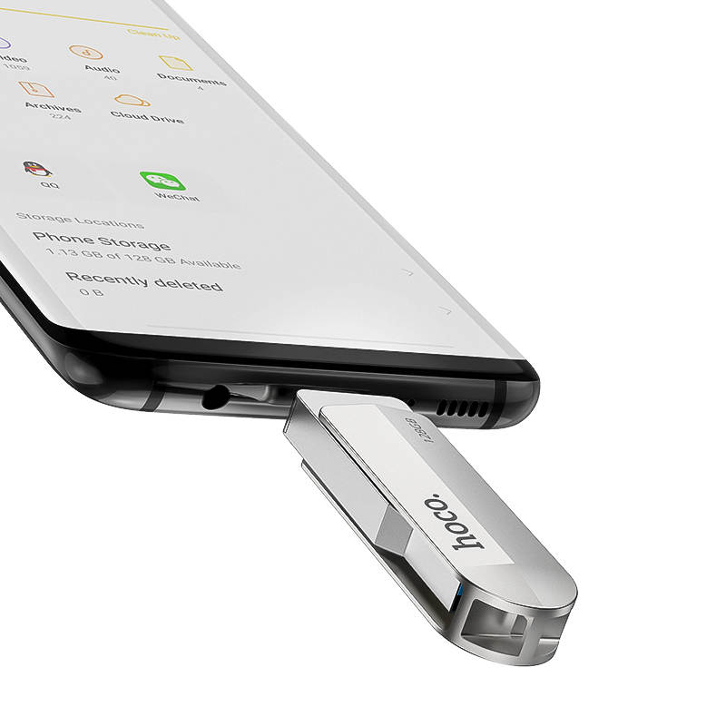 Hoco 2 in 1 USB minnislykill / 128GB