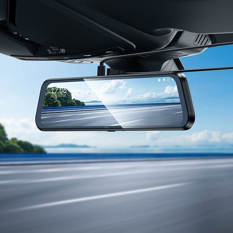 Hoco DV16 Dual channel dashcam m/ baksýnisspegil m/ snertistjórnun