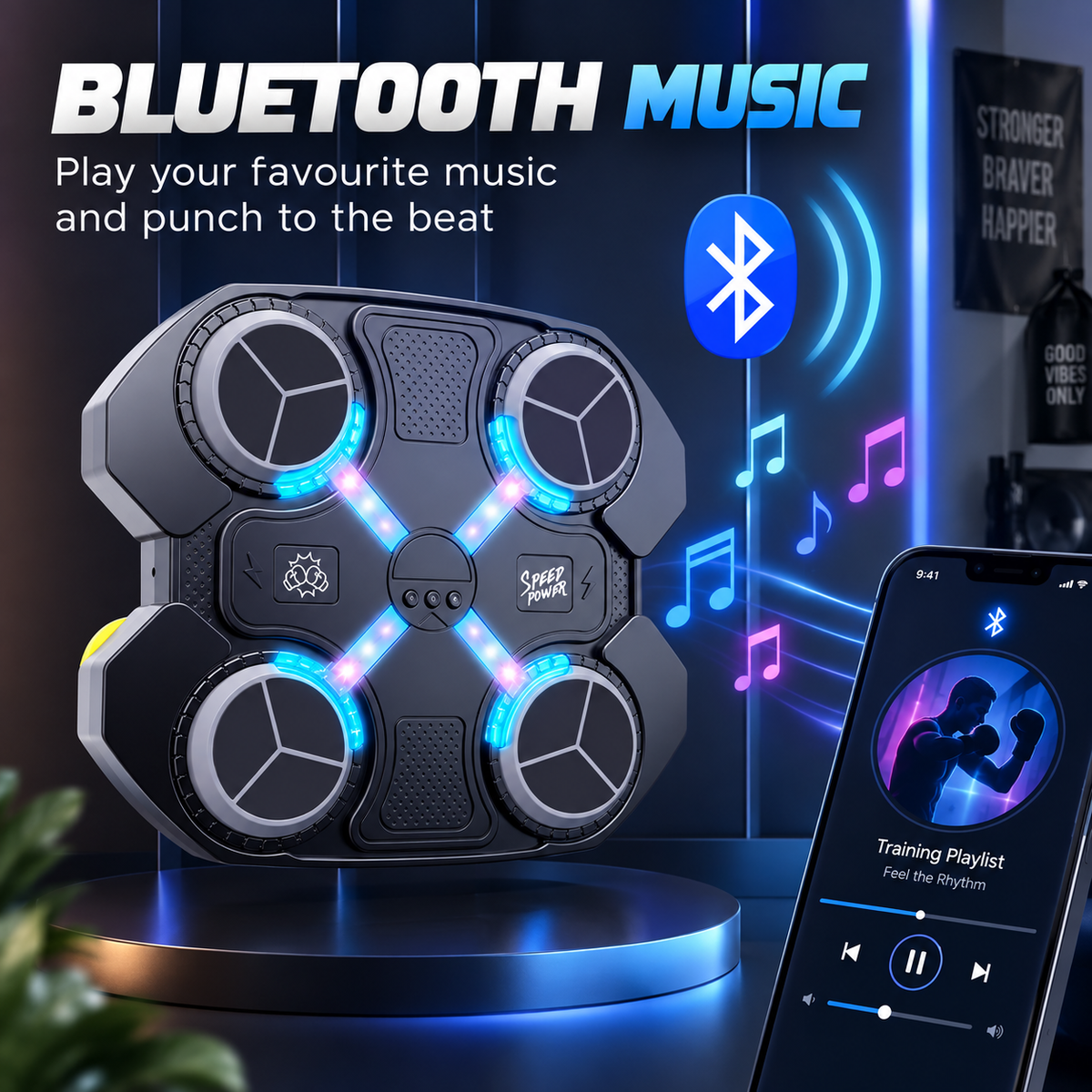 Boxþjálfi m/ Bluetooth / Viðbragðsleikur