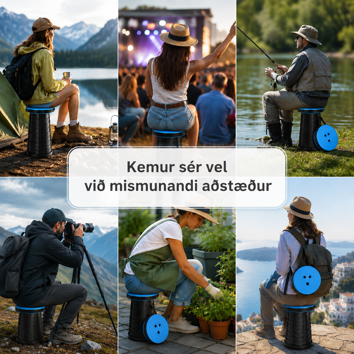 Samanbrjótanlegur ferðakollur / 3 litir