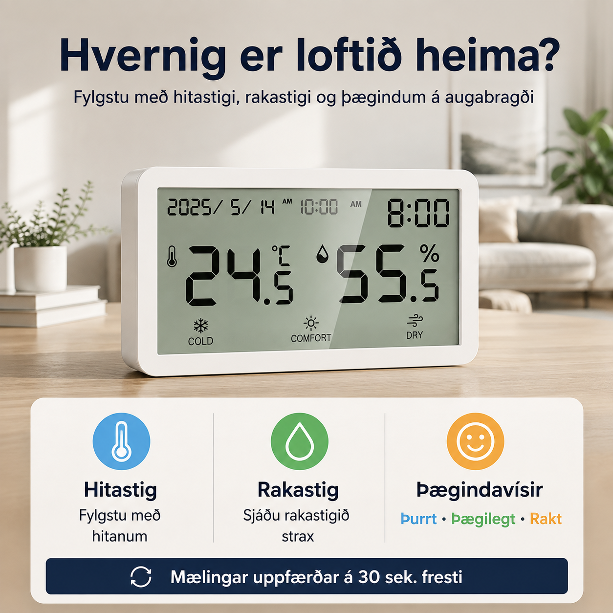 Hoco HX42 hita & rakamælir