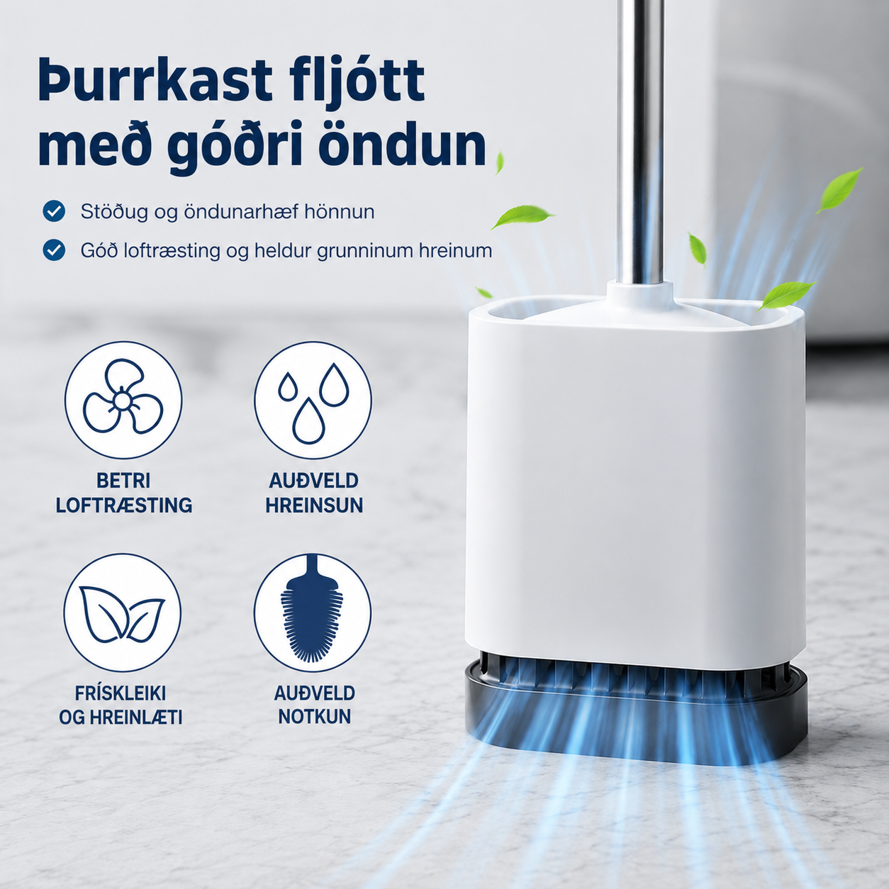 Shellmer sílikon klósettbursti / 4 litir