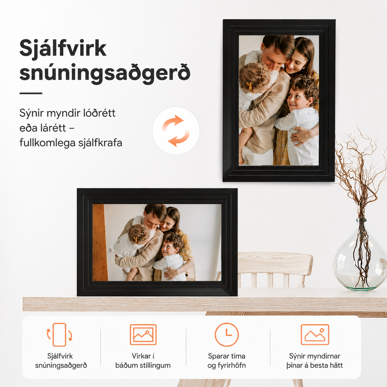 Stafrænn myndarammi 10.1'' / 3 litir
