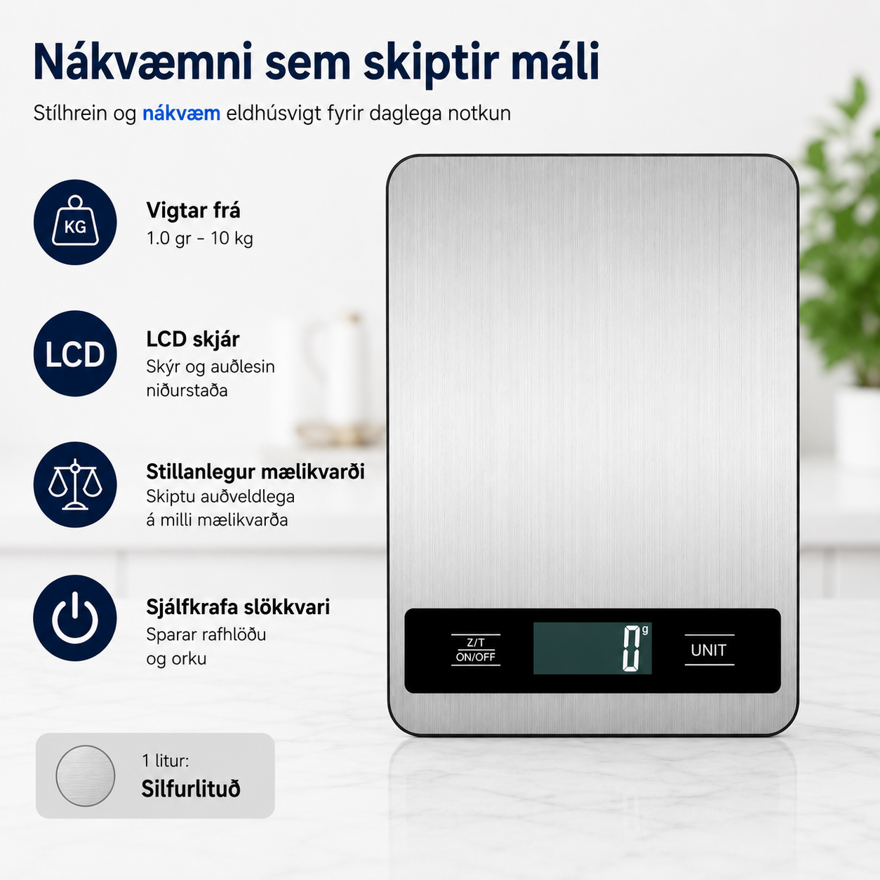 Eldhúsvog / 10 kg