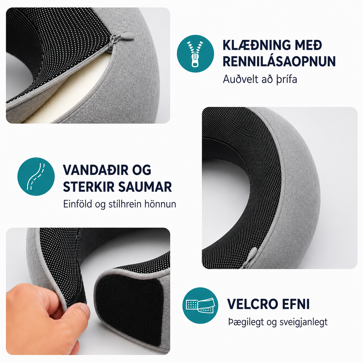 Ferðapúði / 3 litir