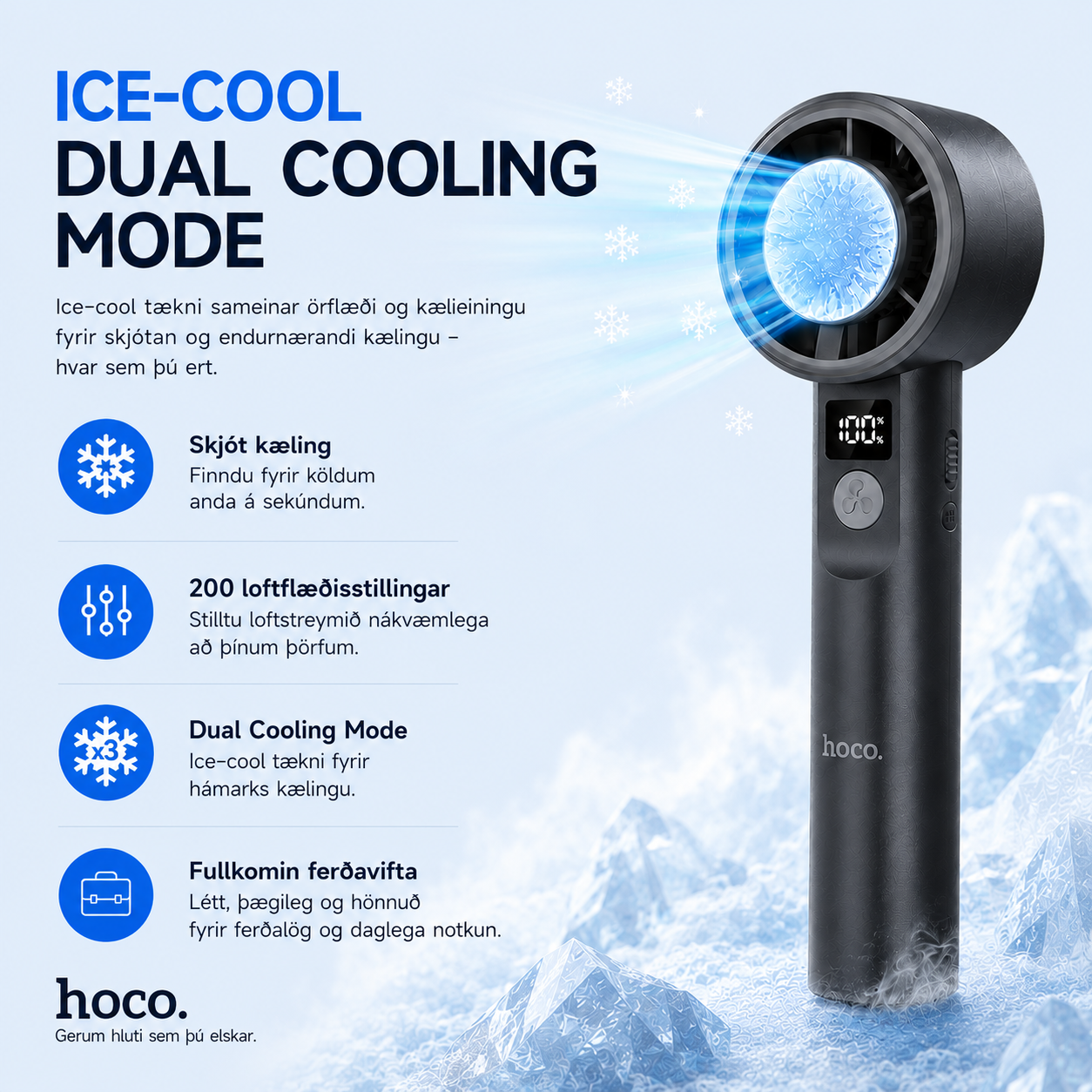 Hoco Icepack series ferðavifta