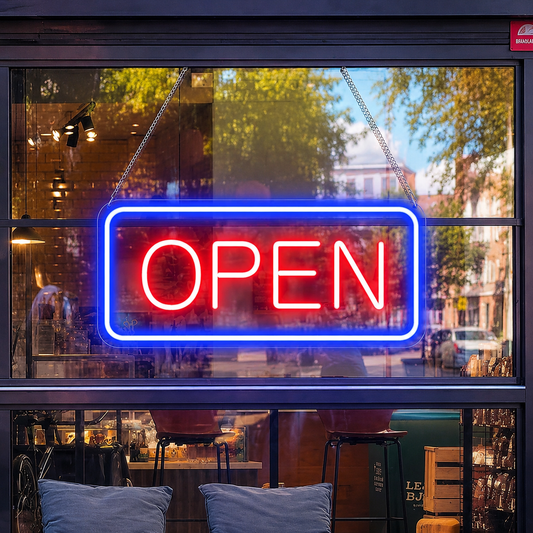 NEON LED 'OPEN' skilti / FORPÖNTUN