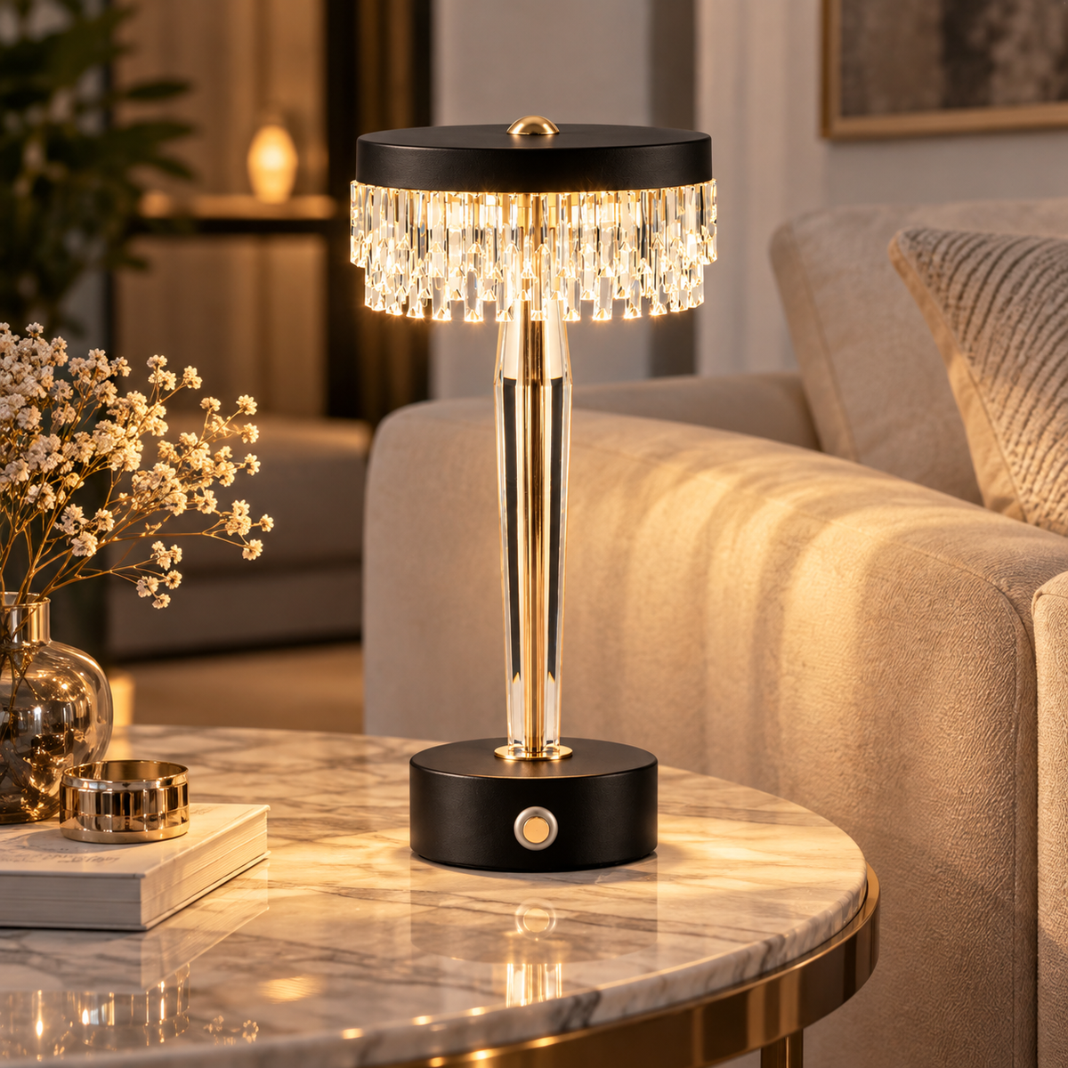 Velvet Crystal lampi / Svartur