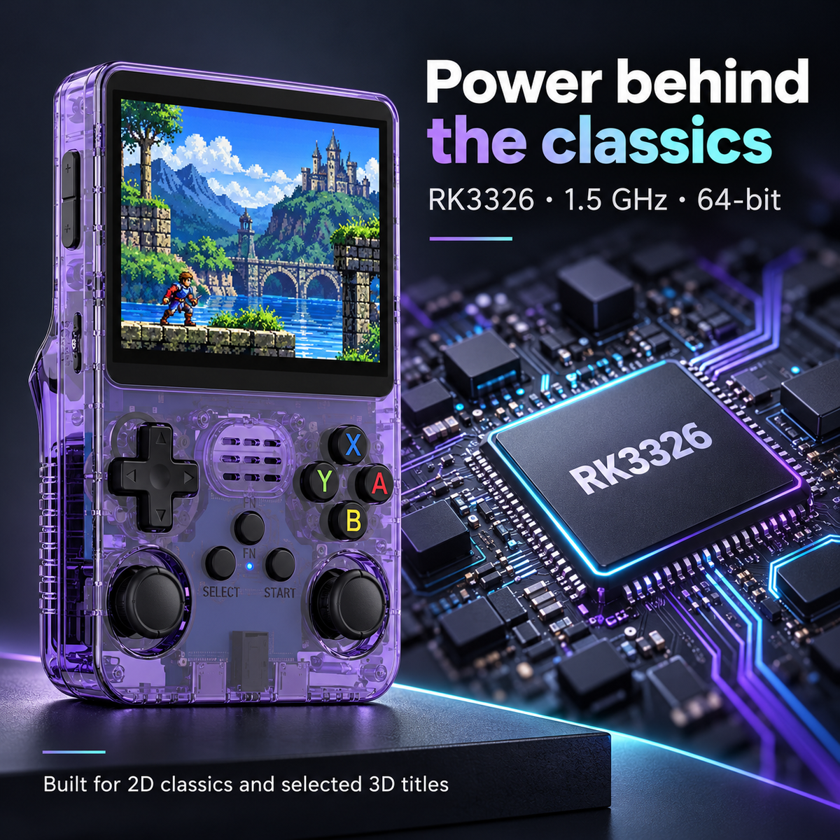 R36S handtölva / Original Dual Chip - ArkOS 2.0 // FORPÖNTUN