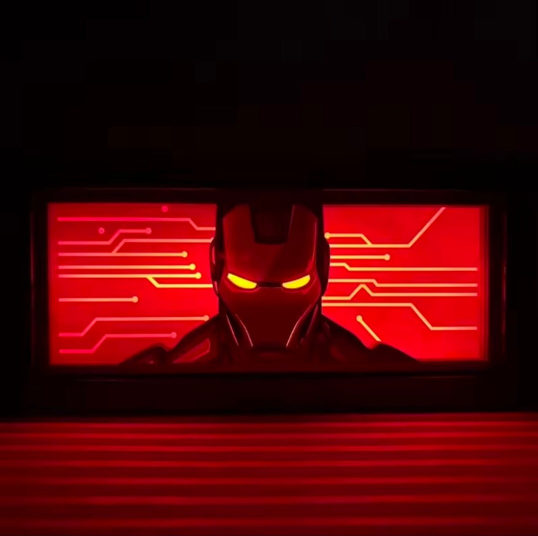 Iron man 3D LED ljósabox