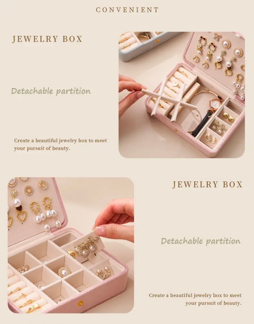 Skartgripaskrín / Flauel // 4 litir