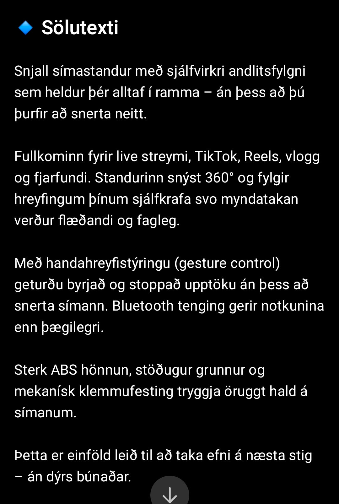 Proove Face Trace snjall símastandur