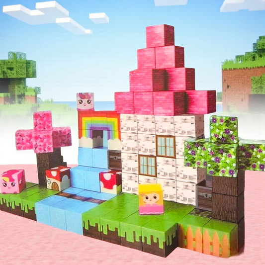 My World segulkubbar / 100 stk / Minecraft - Pink forest