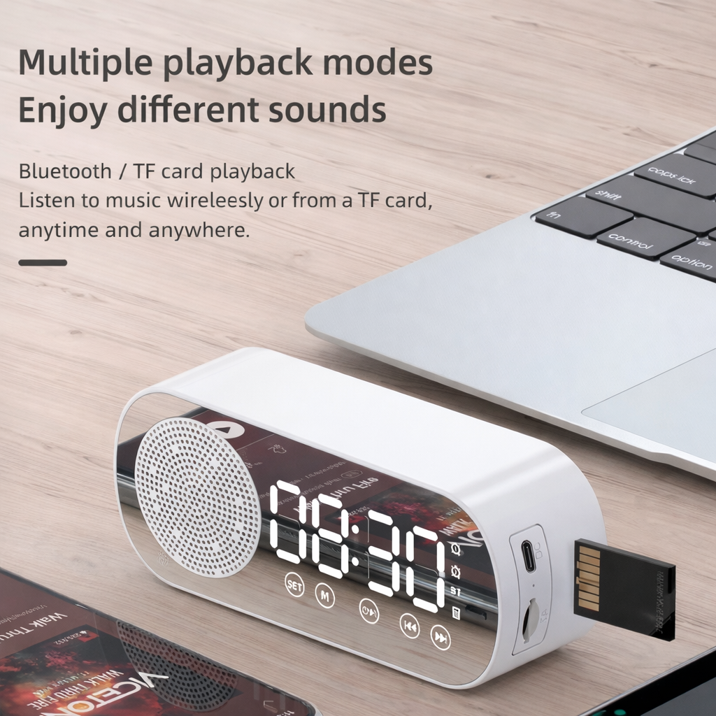 Z7 mini vekjaraklukka m/ BT hátalara