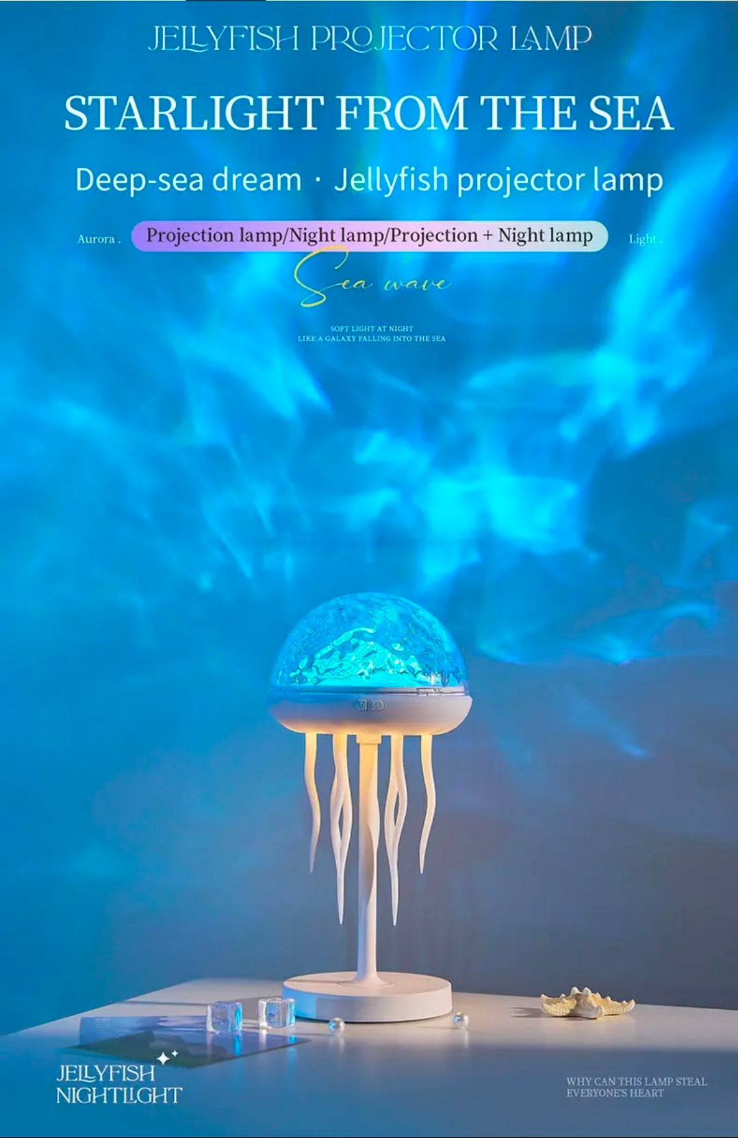 Jellyfish Ocean Wave lampi