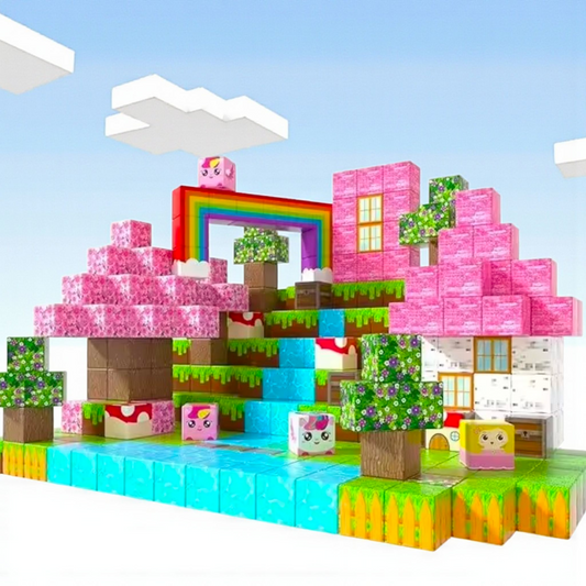 My World segulkubbar / 150 stk / Minecraft - Pink forest