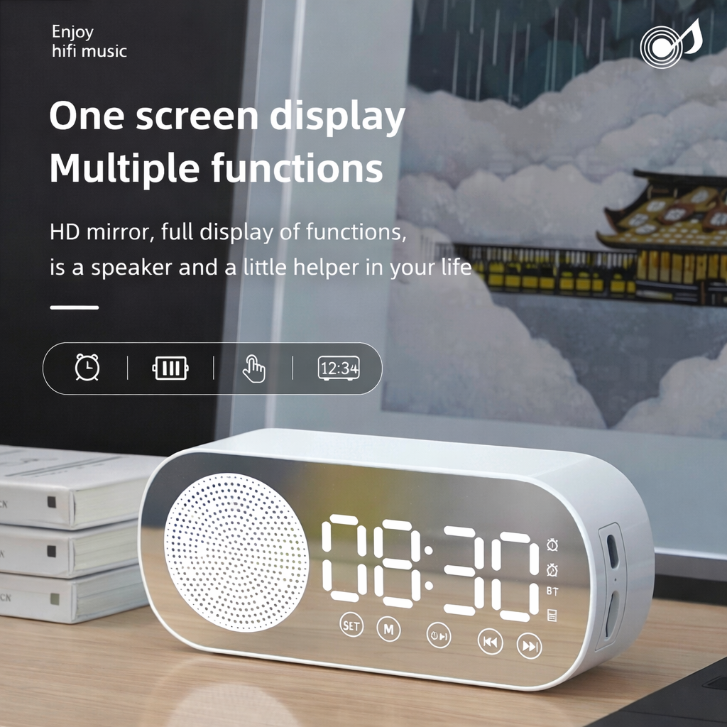 Z7 mini vekjaraklukka m/ BT hátalara