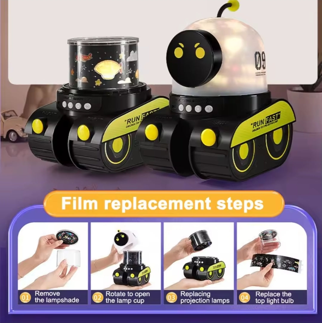 Robot þemulampi (sjáðu myndbandið)
