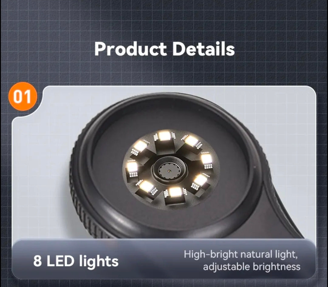 Smásjá m/ lýsingu & 500x stækkun / SD kort