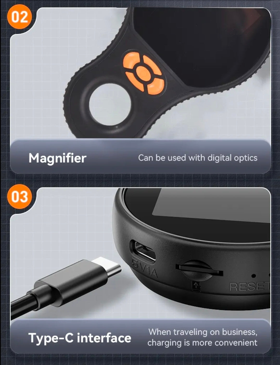 Smásjá m/ lýsingu & 500x stækkun / SD kort