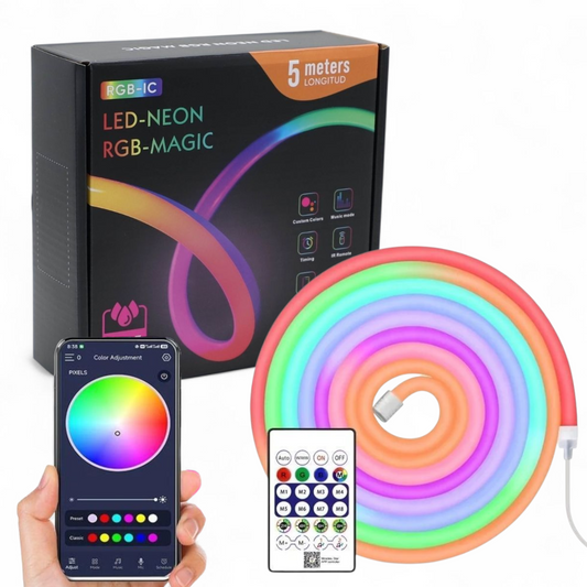 LED Neon RGBIC borði / 5-10 metra