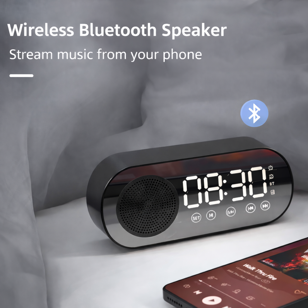 Z7 mini vekjaraklukka m/ BT hátalara