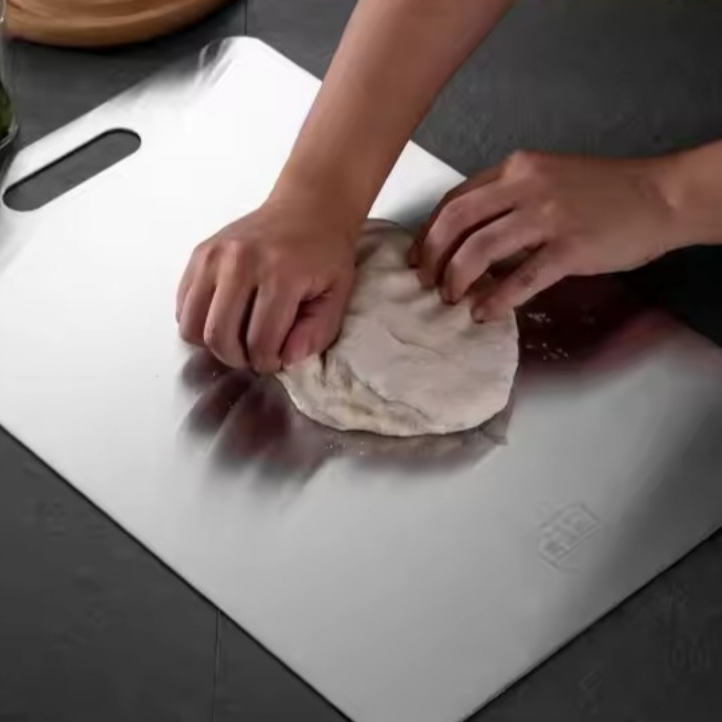 Stál skurðarbretti // 3 stærðir (sjáðu myndbandið)