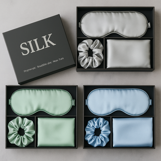 Mulberry silki gjafasett / 5 litir // Svartur gjafakassi